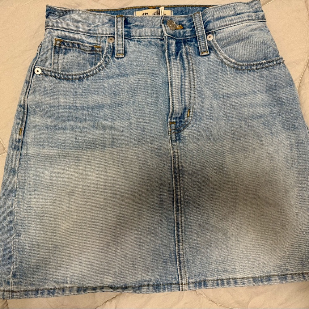 Madewell Light Blue Denim Mini Skirt